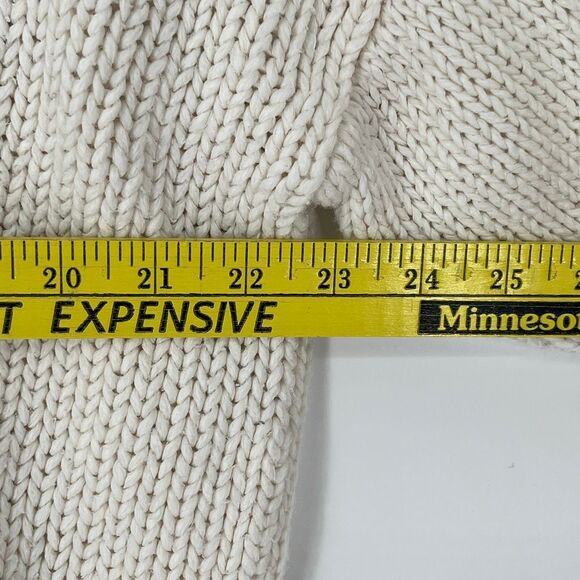 HUNTINGTON RIDGE Women’s L Vtg Hand-Knit Sweater Cream Floral Boho Cottagecore - Picture 10 of 13